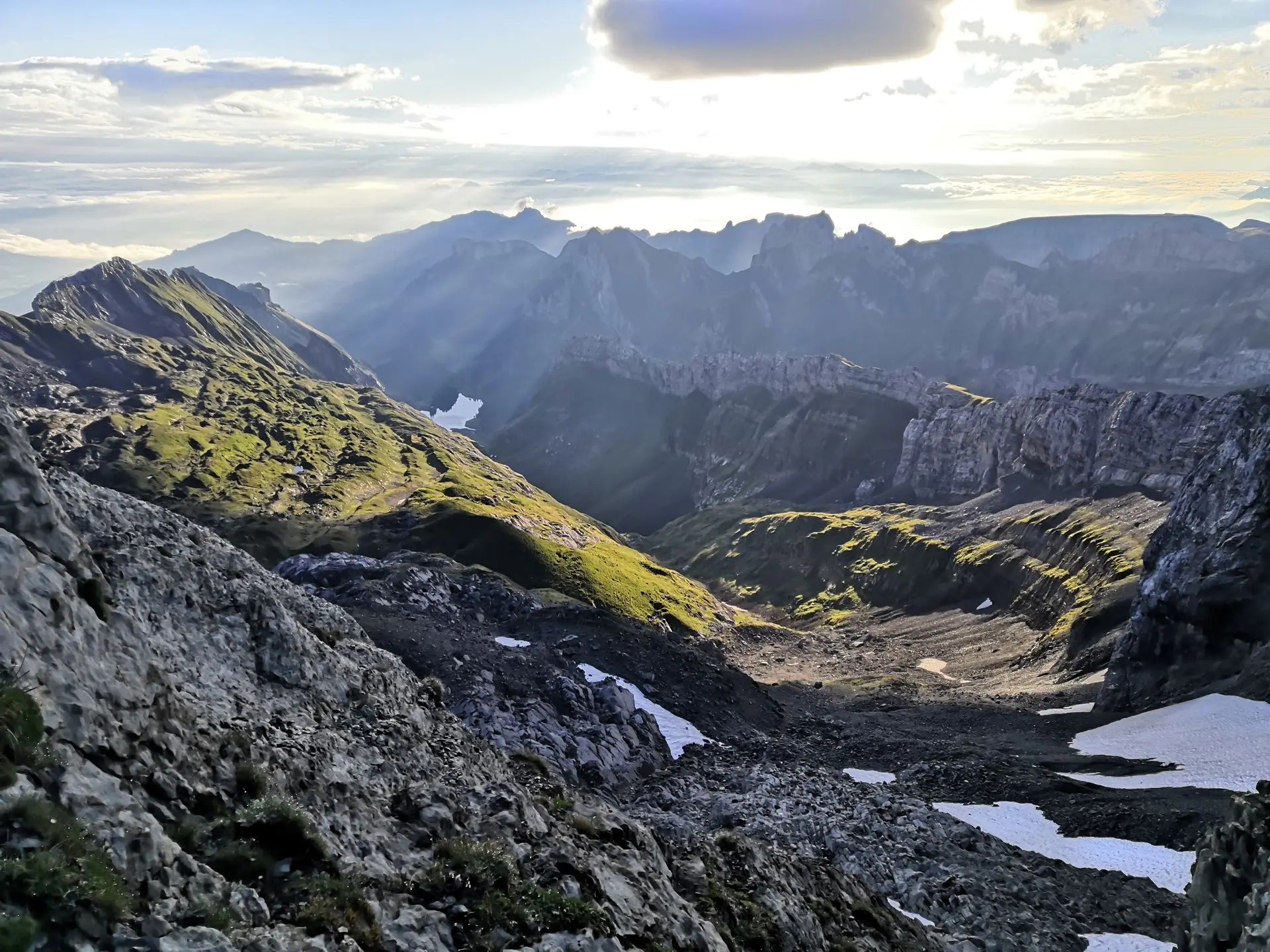 Mount Säntis in Switzerland. View along the way.